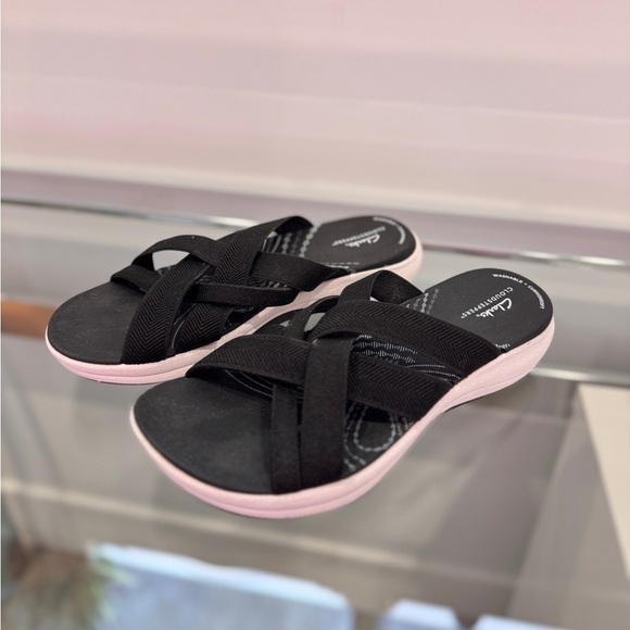 Clarks Cloudsteppers Mira Isle Slide Sandal (sz 8.5) - Picture 1 of 8